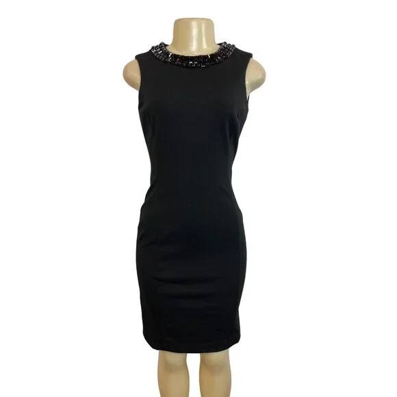 Calvin Klein Dresses Calvin Klein Womens Black Beaded Collar
